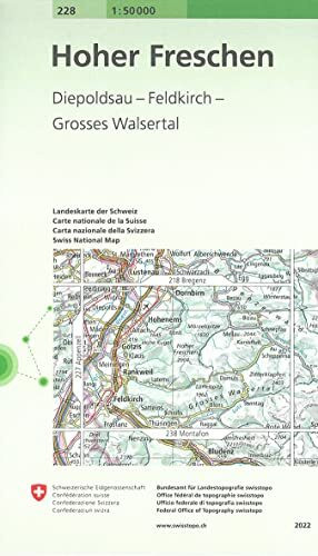 228 Hoher Freschen: Diepoldsau - Feldkirch - Grosses Walsertal (Landeskarte 1:50 000, Band 228)