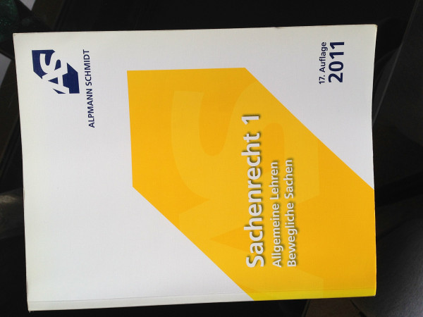 Sachenrecht 1: Allgemeine Lehren, Bewegliche Sachen