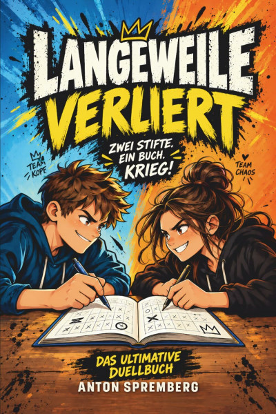 Langeweile verliert: Das ultimative Duellbuch für Teenager. Zwei Stifte. Ein Buch.