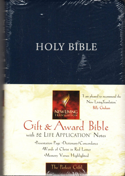 Holy Bible: New Living Translation, Navy, Imitation Leather