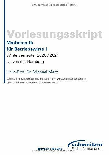 Mathematik für Betriebswirte I