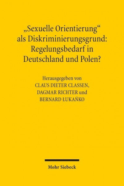 "Sexuelle Orientierung" als Diskriminierungsgrund: Regelungsbedarf in Deutschland und Polen?