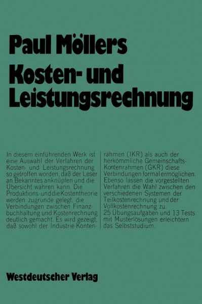 Kosten- und Leistungsrechnung: Einführung und Arbeitsbuch