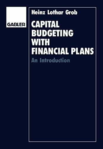 Capital Budgeting with Financial Plans: An Introduction (German Edition)
