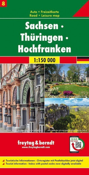Sachsen - Thüringen - Hochfranken, Autokarte 1:150.000, Blatt 8