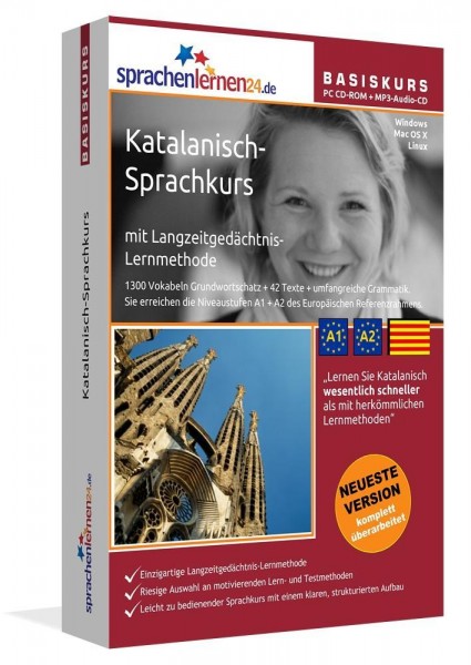 Sprachenlernen24.de Katalanisch-Basis-Sprachkurs. PC CD-ROM für Windows/Linux/Mac OS X + MP3-Audio-CD für Computer /MP3-Player /MP3-fähigen CD-Player