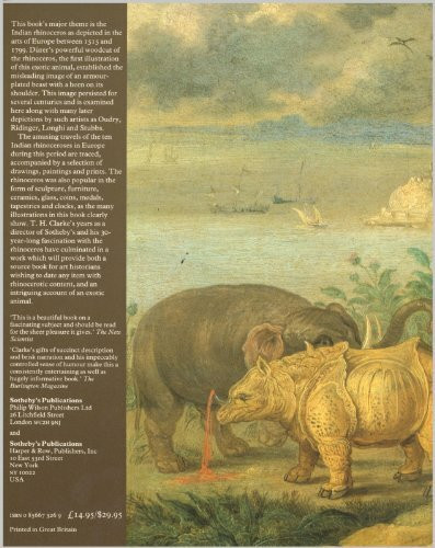 The Rhinoceros from Dürer to Stubbs, 1515-1799