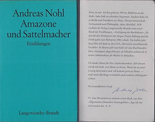 Amazone und Sattelmacher: Erzählungen