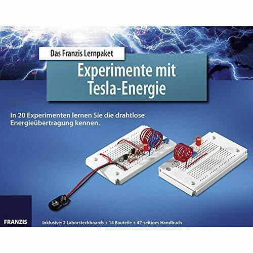 FRANZIS 65201 - Lernpaket Experimente mit Tesla Energie - 20 Projekte - 2 Laborsteckboards - 14 Bauteile - empfohlen ab 14 Jahren: In 20 Experimenten ... + 14 Bauteile + 47-seitiges Handbuch