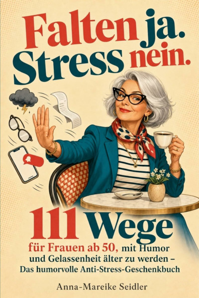 Falten ja. Stress nein.: 111 Wege für Frauen ab 50, mit Humor und Gelassenheit älter zu werden – Das humorvolle Anti-Stress-Geschenkbuch