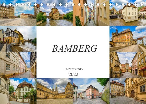 Bamberg Impressionen (Tischkalender 2022 DIN A5 quer)