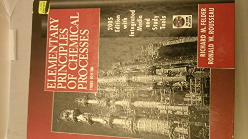 Elementary Principles of Chemical Processes