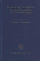 Festschrift der Juristenfakultät zum 600jährigen Bestehen der Universität Leipzig