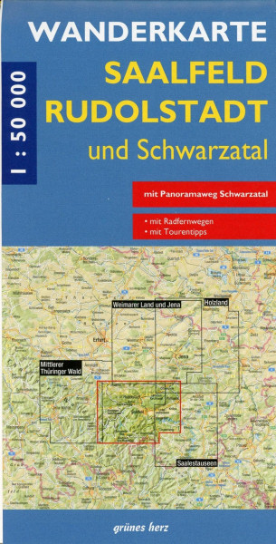 Saalfeld, Rudolstadt und Schwarzatal 1 : 50 000 Wanderkarte