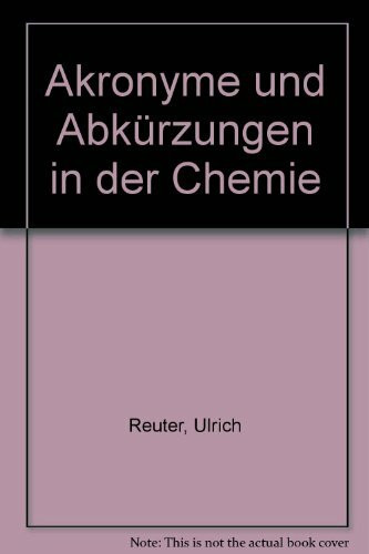 Akronyme und Abkürzungen in der Chemie