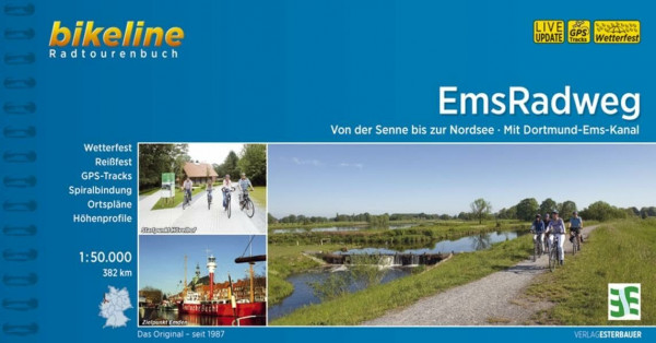 EmsRadweg: Von den Quellen zur Mündung - Mit Dortmund-Ems-Kanal. 1:50.000, 382 km: Von der Senne bis zur Nordsee. Mit Dortmund-Ems-Kanal. 382 km. GPS ... reißfest (Bikeline Radtourenbücher)