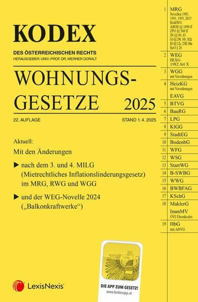 KODEX Wohnungsgesetze 2025 - inkl. App
