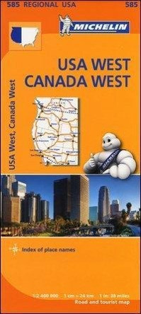 Western USA, Western Canada - Michelin Regional Map 585