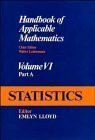 Statistics (v.6) (Handbook of Applicable Mathematics)