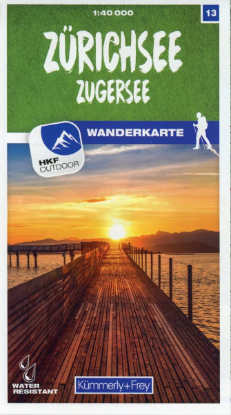 Zürichsee - Zugersee 13 Wanderkarte 1:40 000 matt laminiert