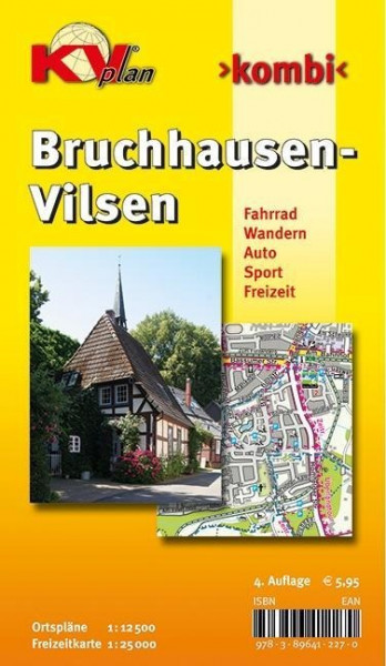Bruchhausen-Vilsen, KVplan, Radkarte/Wanderkarte/Stadtplan, 1:25.000 / 1:12.500