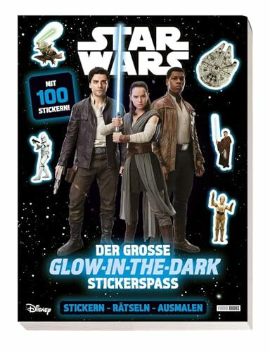 Disney Star Wars: Der große Glow-in-the-Dark-Stickerspaß: Stickern - Rätseln - Ausmalen: Activityblock mit 100 Glow-in-the-Dark-Stickern
