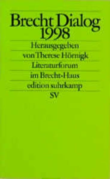Berliner Brecht Dialog 1998 (edition suhrkamp)