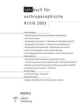 Jahrbuch für Anthroposophische Kritik 2003