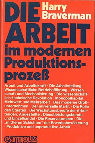 Die Arbeit im modernen Produktionsprozeß.