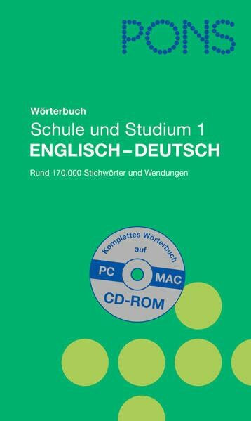 PONS Wörterbuch für Schule und Studium. Globalwörterbuch Englisch-Deutsch