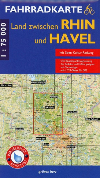 Fahrradkarte Land zwischen Rhin und Havel 1:75.000