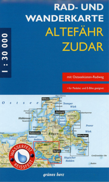 Rad- und Wanderkarte Altefähr - Zudar 1:30 000