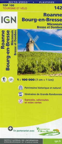 Roanne Bourg-en-Bresse 1:100 000