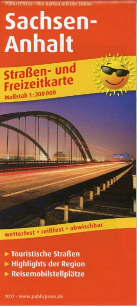 Sachsen-Anhalt. Straßen- und Freizeitkarte 1 : 200 000