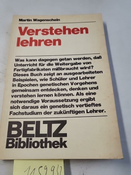 Verstehen lehren.: Exemplarisch - sokratisch - genetisch. (Beltz Bibliothek)