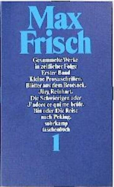 Frisch. Suhrkamp Taschenbücher, Gesammelte Werke in zeitlicher Folge, 7 Bde. (suhrkamp taschenbuch)