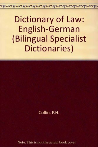 English-German (Dictionary of Law)