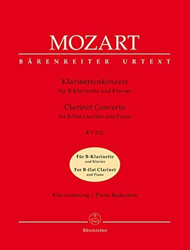 Klarinettenkonzert KV 622. Konzert in A für Klarinette und Orchester. Klavierauszug