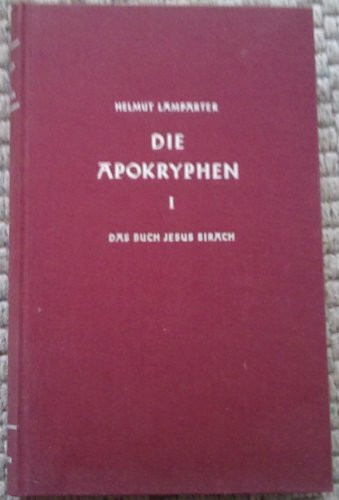 Die Apokryphen. Band 1. Das Buch Jesus Sirach, Bd 25/1