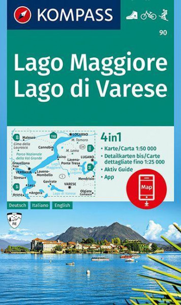 Lago Maggiore, Lago di Varese 1:50 000