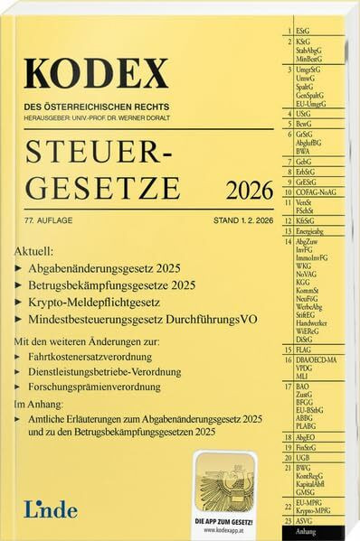 KODEX Steuergesetze 2026 (Kodex des Österreichischen Rechts)