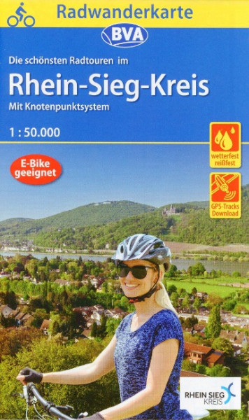 Radwanderkarte BVA Radwandern im Rhein-Sieg-Kreis 1:50.000, reiß- und wetterfest, GPS-Tracks Download
