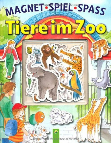 Magnetspielspaß Tiere im Zoo: Buch mit magnetischen Seiten und 16 Magneten