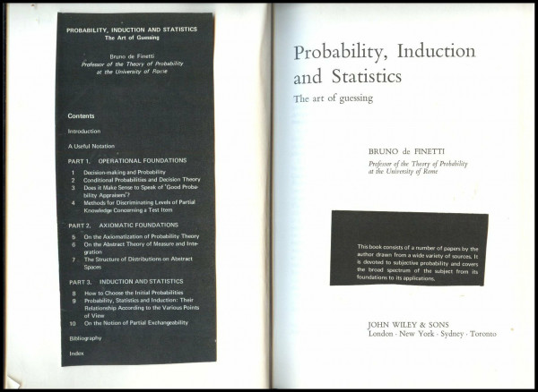 Probability, Induction and Statistics (Probability & Mathematical Statistics S.)
