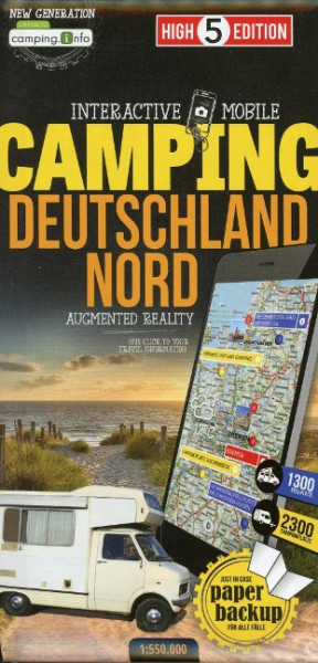 Campingkarte Deutschland Nord 1:550 000