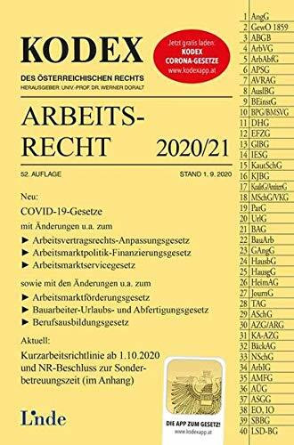 KODEX Arbeitsrecht 2020/21 (Kodex des Österreichischen Rechts)