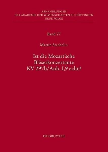Ist die sogenannte Mozartsche Bläserkonzertante KV 297b/Anh. I,9 echt?