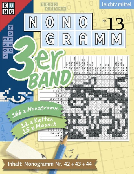 Nonogramm 3er-Band Nr. 13. leicht / mittel
