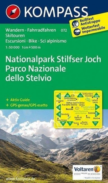 Nationalpark Stilfserjoch / Parco Nazionale dello Stelvio 1 : 50 000