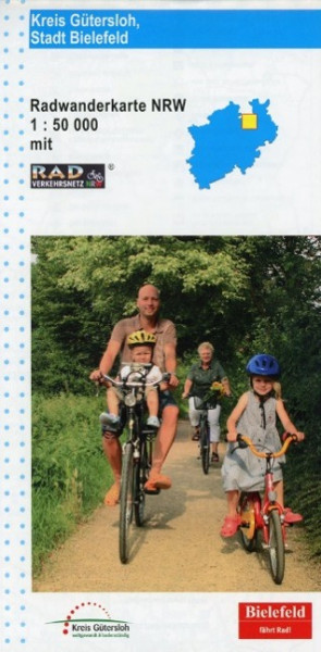 Radwanderkarte Kreis Bielefeld, Stadt Gütersloh 1 : 50 000